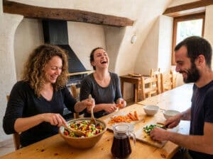 Participants Stage Yoga Cuisine Convivialite Partage 300x225